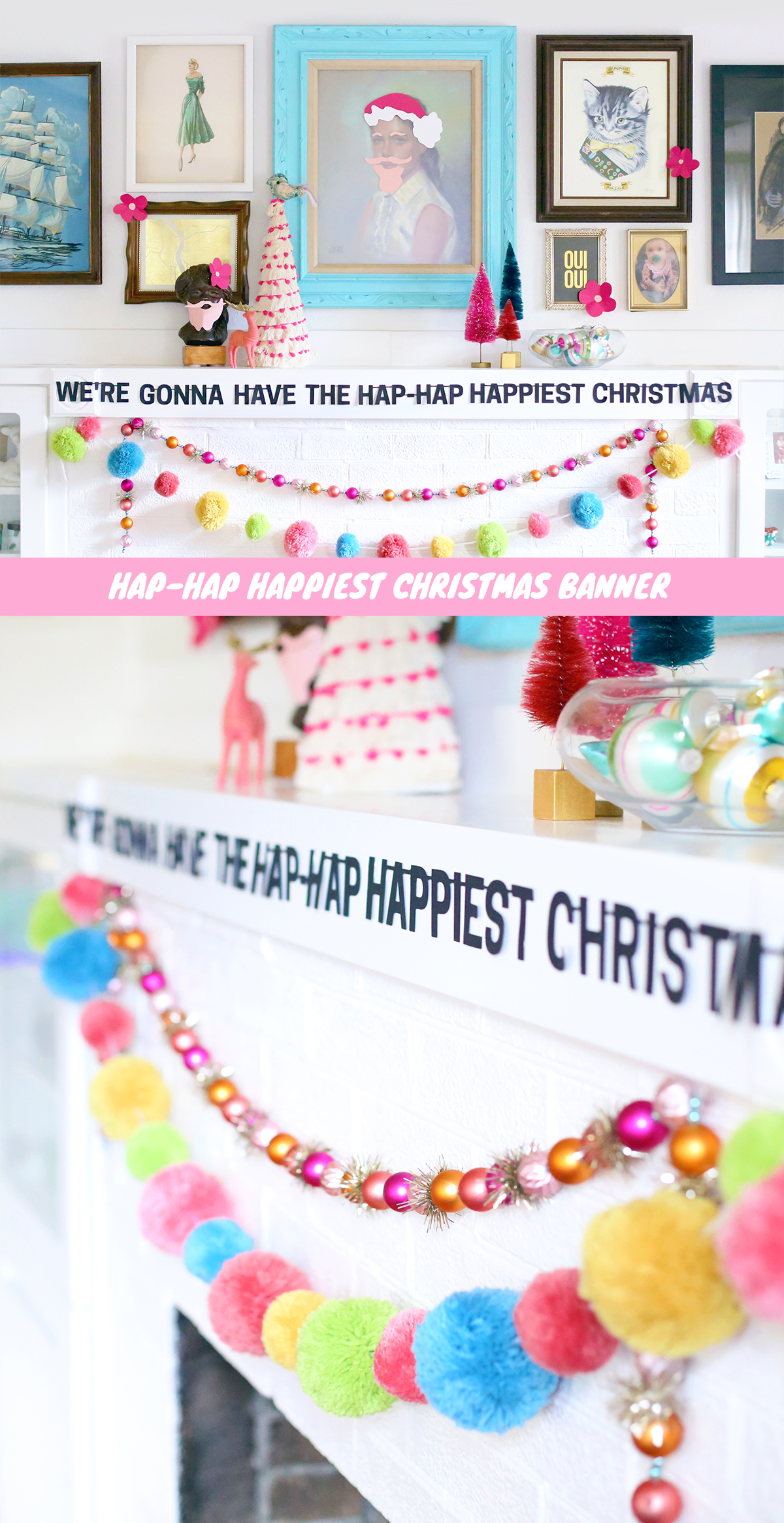 Hap-Hap Happiest Christmas Banner - thepapermama.com
