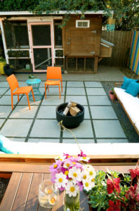 Our Colorful Small Space Patio Makeover: with Before and After photos!