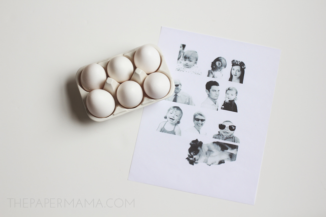 Silly Face Photo Easter Eggs // thepapermama.com