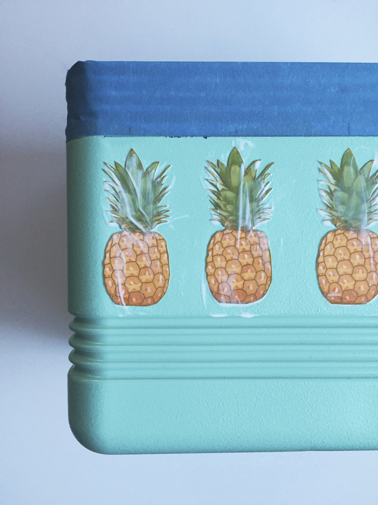 Pineapple Picnic Cooler Makeover