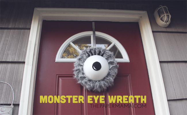 Monster Eye Wreath DIY // thepapermama.com