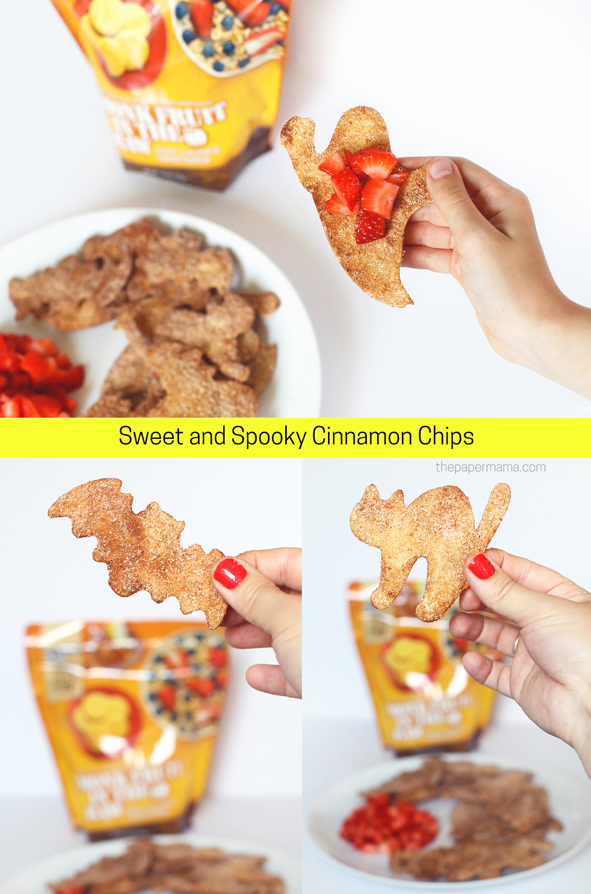 Sweet and Spooky Cinnamon Chips for Halloween