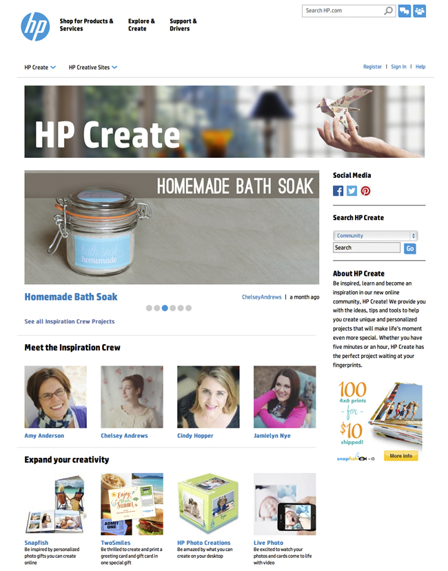 HP Create Site // thepapermama.com