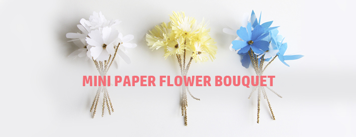 Mini Paper Flower Bouquets