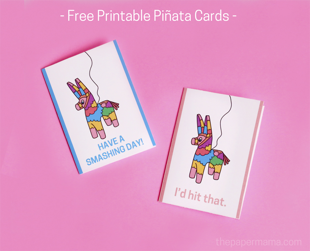 Free Printable Piñata Cards and Invitations - Perfect For Your Summer Parties!