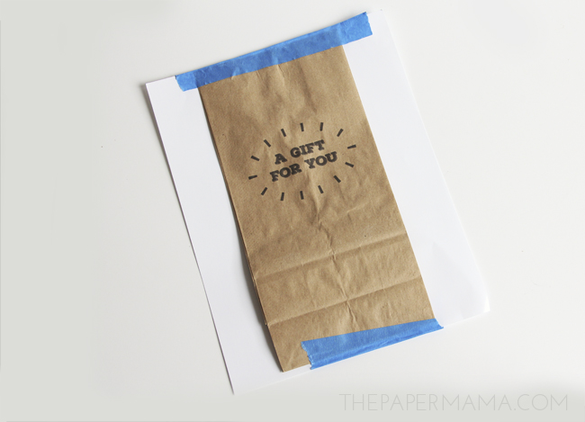 Printable Paper Sack Gift Bags