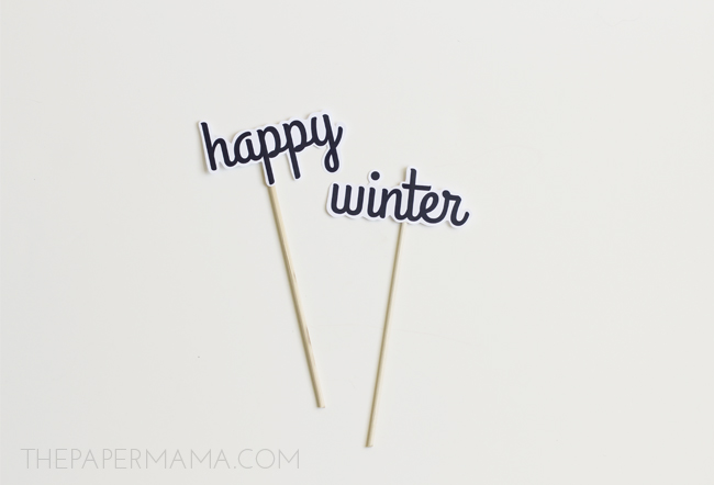 Christmas Treat: Happy Winter Cake Topper (with free printable)