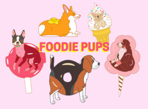 FOODIE PUPS - A Series of Hard Enamel Pins - Dogs Puppy