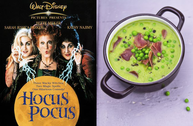 I watch Hocus Pocus every year, and it would go great with Witches Brew Pea Chowder (on K&L Food Blog).