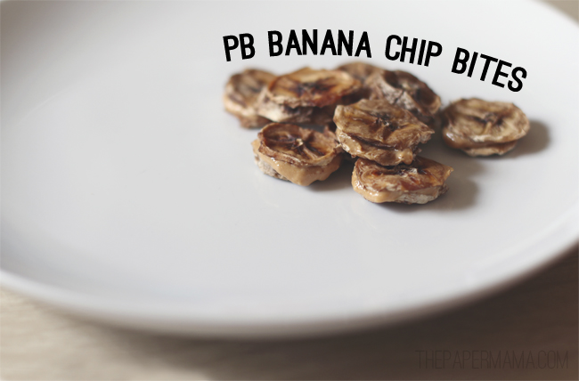 Peanut Butter Banana Chip Bites // thepapermama.com