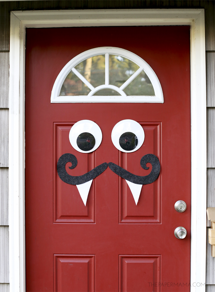 Mustache and Googly Eyes Door Decor