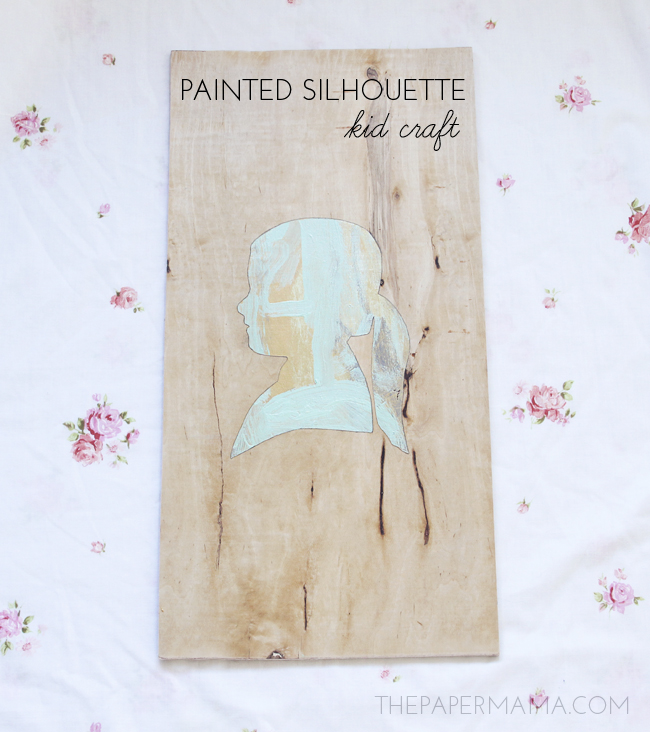 Painted Silhouette Kid Craft // thepapermama.com