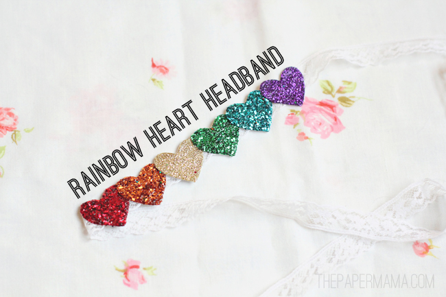 Rainbow Heart Headband // thepapermama.com