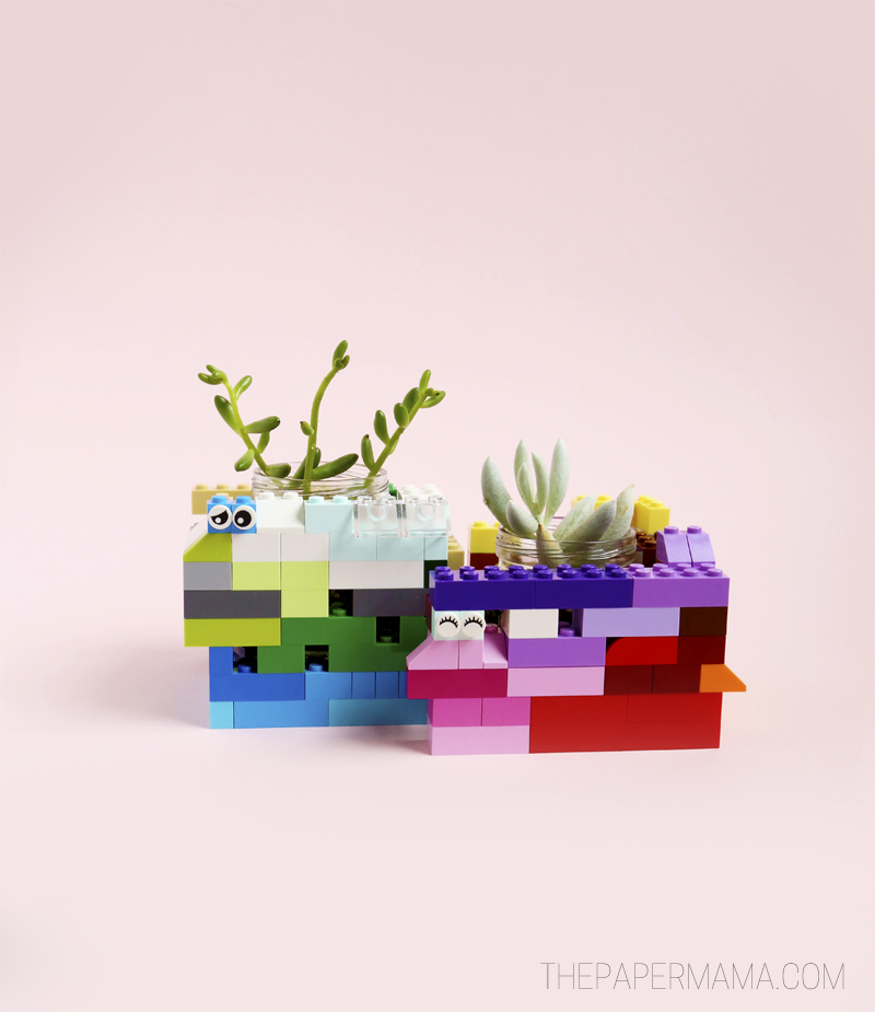 DIY LEGO Planter Project - fun to make with kids!