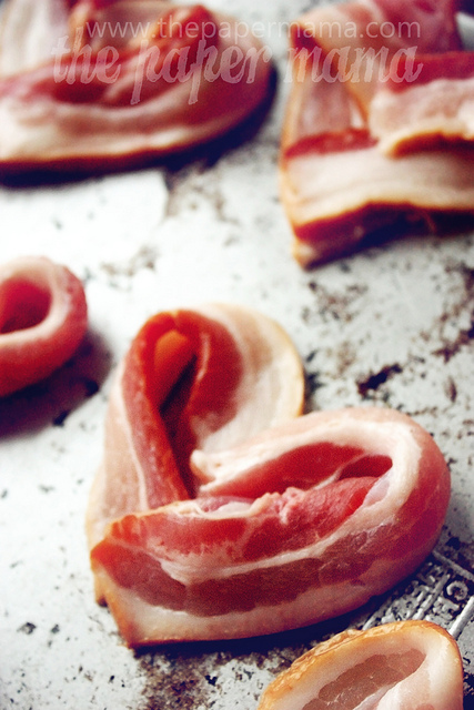 How to Make Heart-Shaped Bacon - The BakerMama