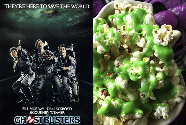 Ghostbusters is a must while eating Halloween Ectoplasm Smiled Popcorn (on Suzie The Foodie).