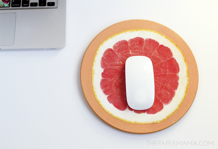 Grapefruit Mouse Pad DIY