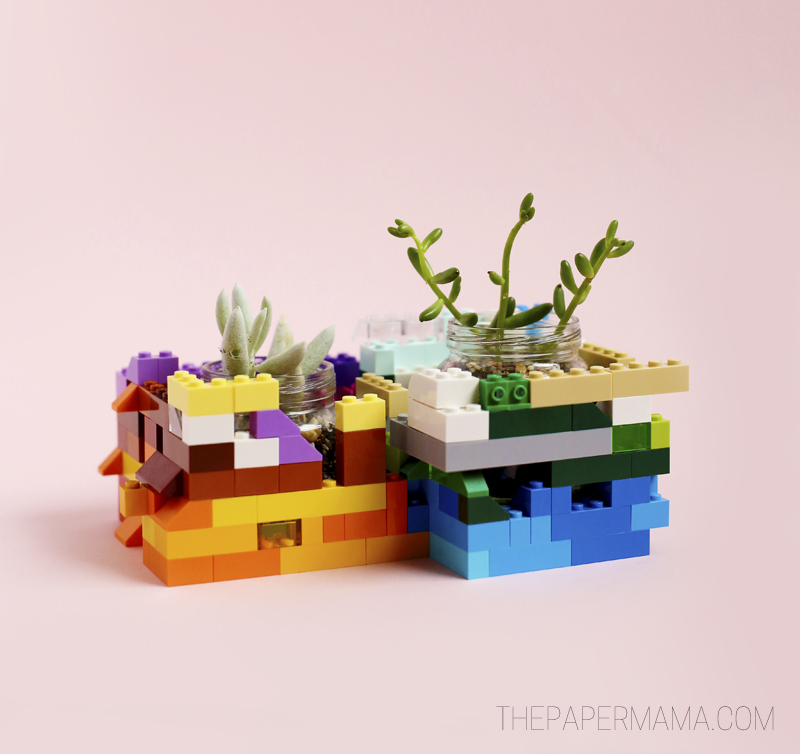 DIY LEGO Planter Project - fun to make with kids!
