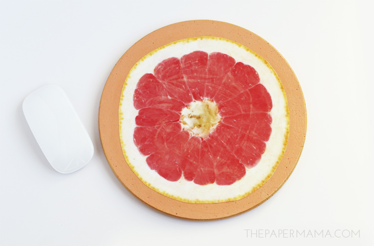 Grapefruit Mouse Pad DIY