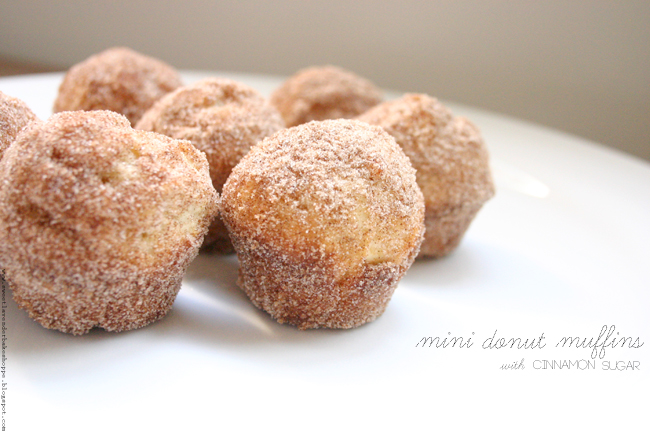 Mini Donut Muffins with Cinnamon Sugar
