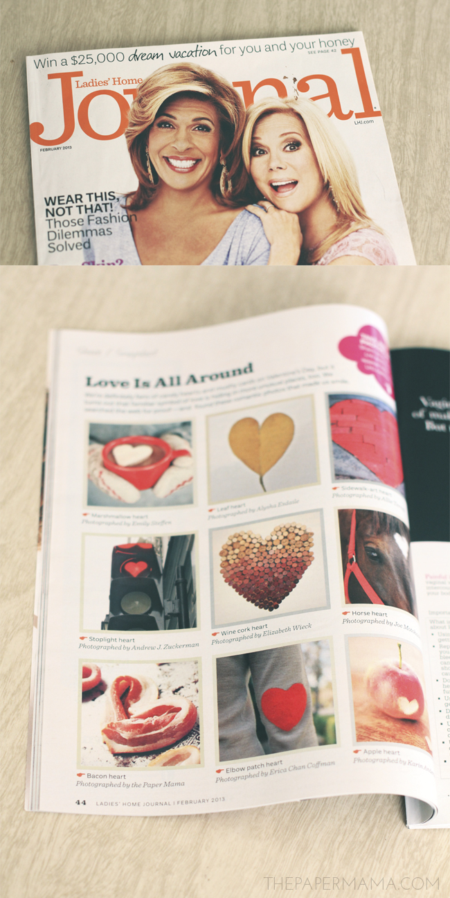Bacon Hearts in Ladies Home Journal // thepapermama.com