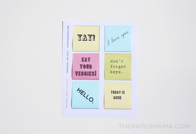 with these templates you can print on your post it notes. (for me