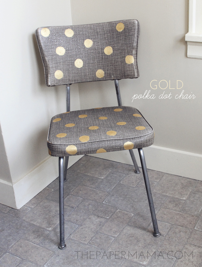 Gold Polka Dot Chair // thepapermama.com