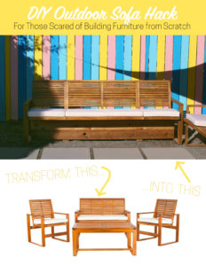 My DIY Outdoor Sofa Hack – For Those Scared of Building Furniture from Scratch