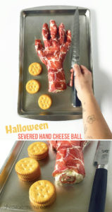 Halloween Hand Cheese Ball Recipe