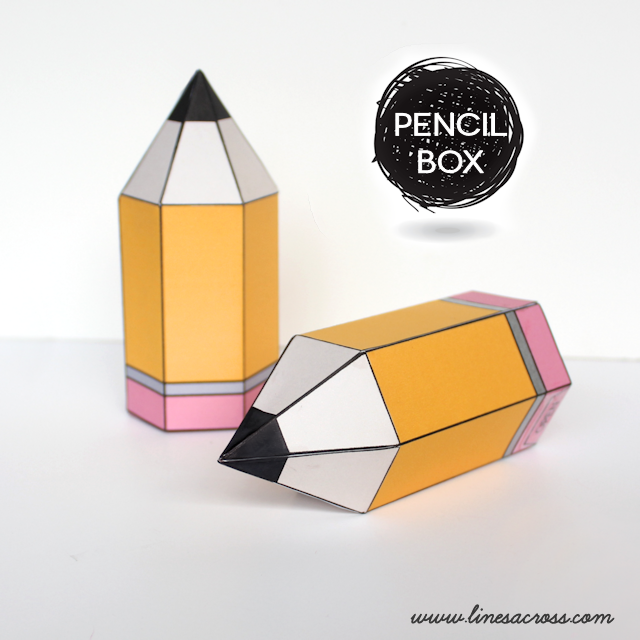 No. 2 Pencil Gift Boxes, Lines Across.