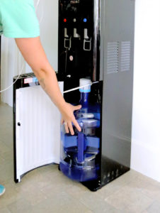 Easily install water jug in Primo water dispenser.